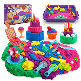 YIDESTARS sensory play kit with colorful sand for imaginative art play.