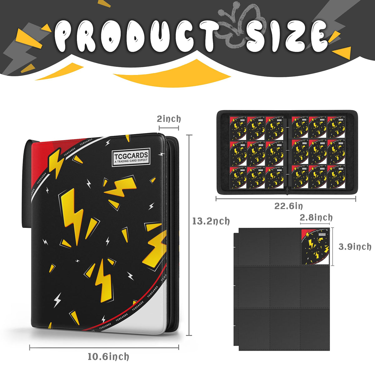 Yifan card binder featuring a secure zip design for travel