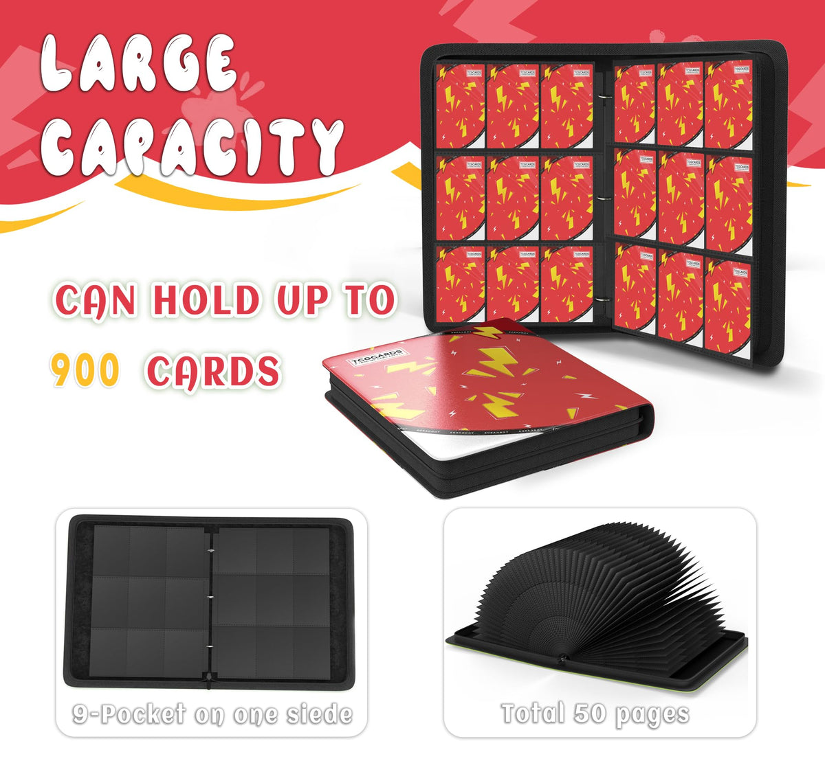 Yifan binder featuring the 3-ring design for easy sleeve changes