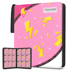 Yifan pink binder with 9 pockets and zipper for protection.