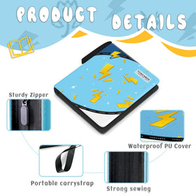 Yifan 900-card capacity binder shown with blue finish for easy organization.