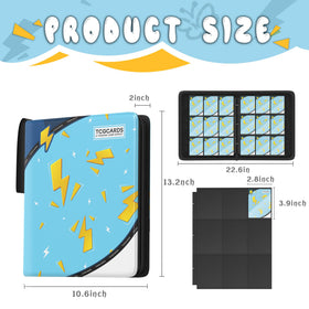 Yifan blue binder with secure zipper for safe travel and storage.