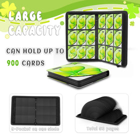 Yifan binder interior with sleeves protecting cards from dust
