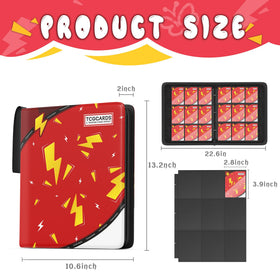 Yifan binder with red cover and zipper closed for protection during transport