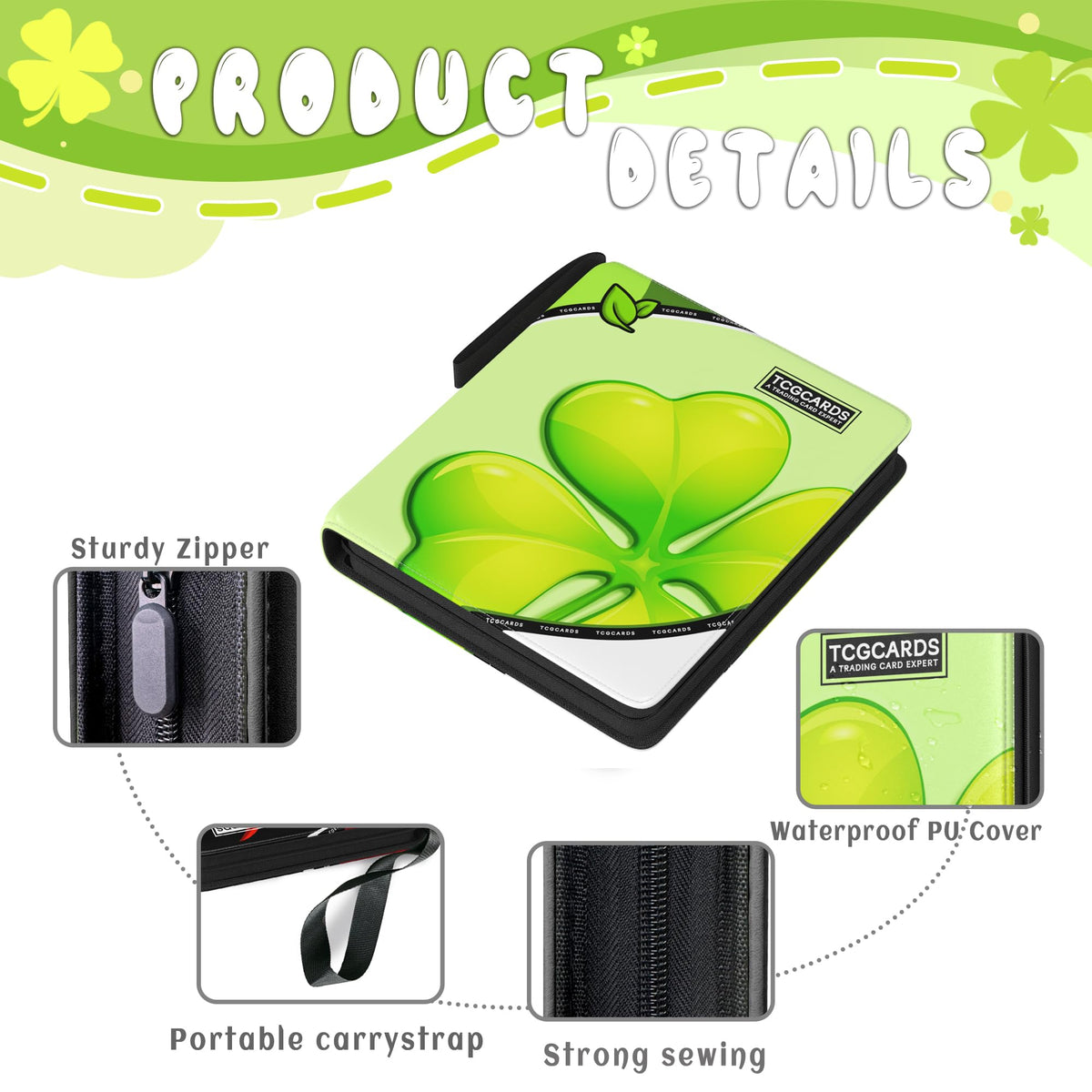 Yifan card binder with wrist strap for easy transport