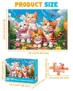 Yigney lion and cat puzzle pack supports shared play and learning