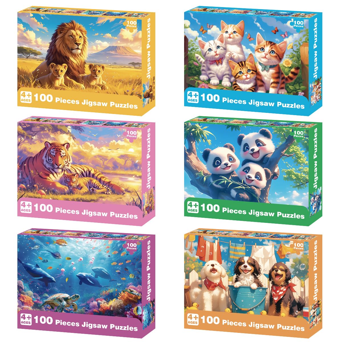 Yigney 100-piece lion puzzle promotes early problem-solving for kids