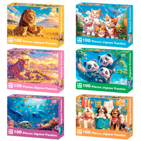 Yigney 100-piece lion puzzle promotes early problem-solving for kids