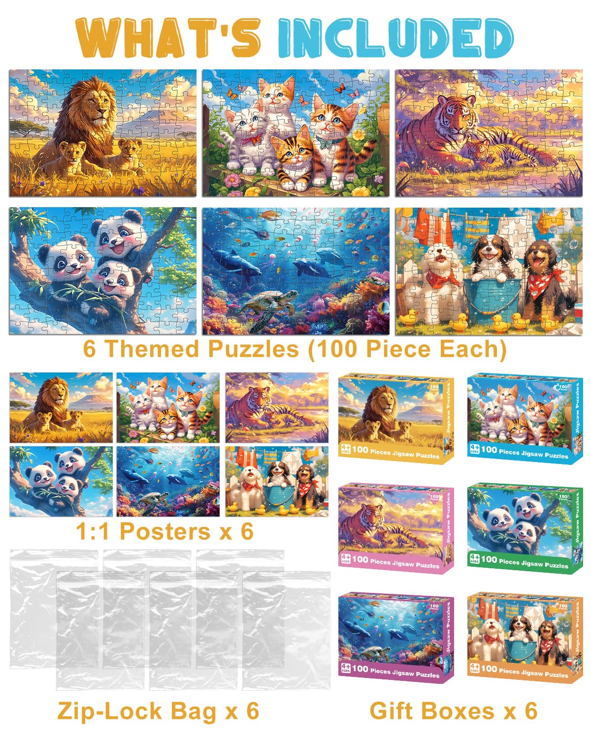 Yigney panda puzzle set features bright pieces for young builders
