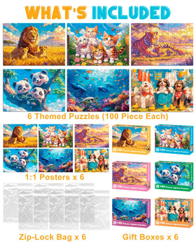 Yigney panda puzzle set features bright pieces for young builders