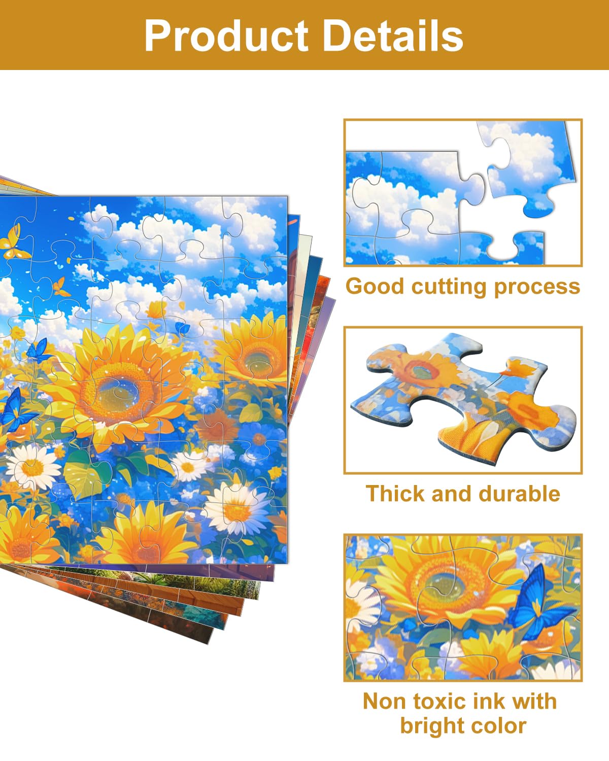 Yigney dog pattern puzzle with large pieces for easy handling