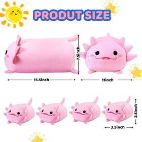YIIQUWEN axolotl soft plush fur provides a safe, gentle texture for kids.