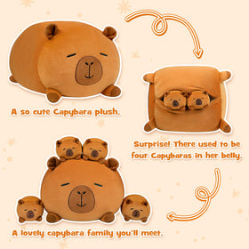 YIIQUWEN capybara belly unzip reveal showing hidden babies