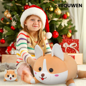 YIIQUWEN corgi plush features kid-safe fabric and comfy details