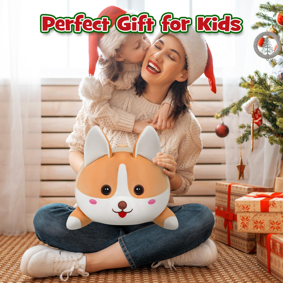 YIIQUWEN corgi plush with durable stitching for daily hugs