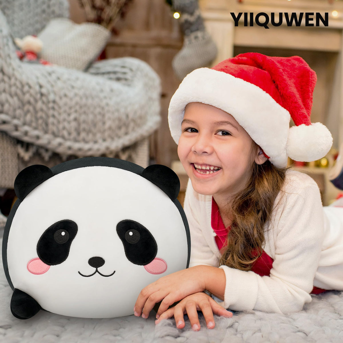 YIIQUWEN Soft Panda Plush Toy with gentle touch for bedtime
