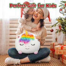 Multi‑use plush pillow design supports backrest during quiet time.