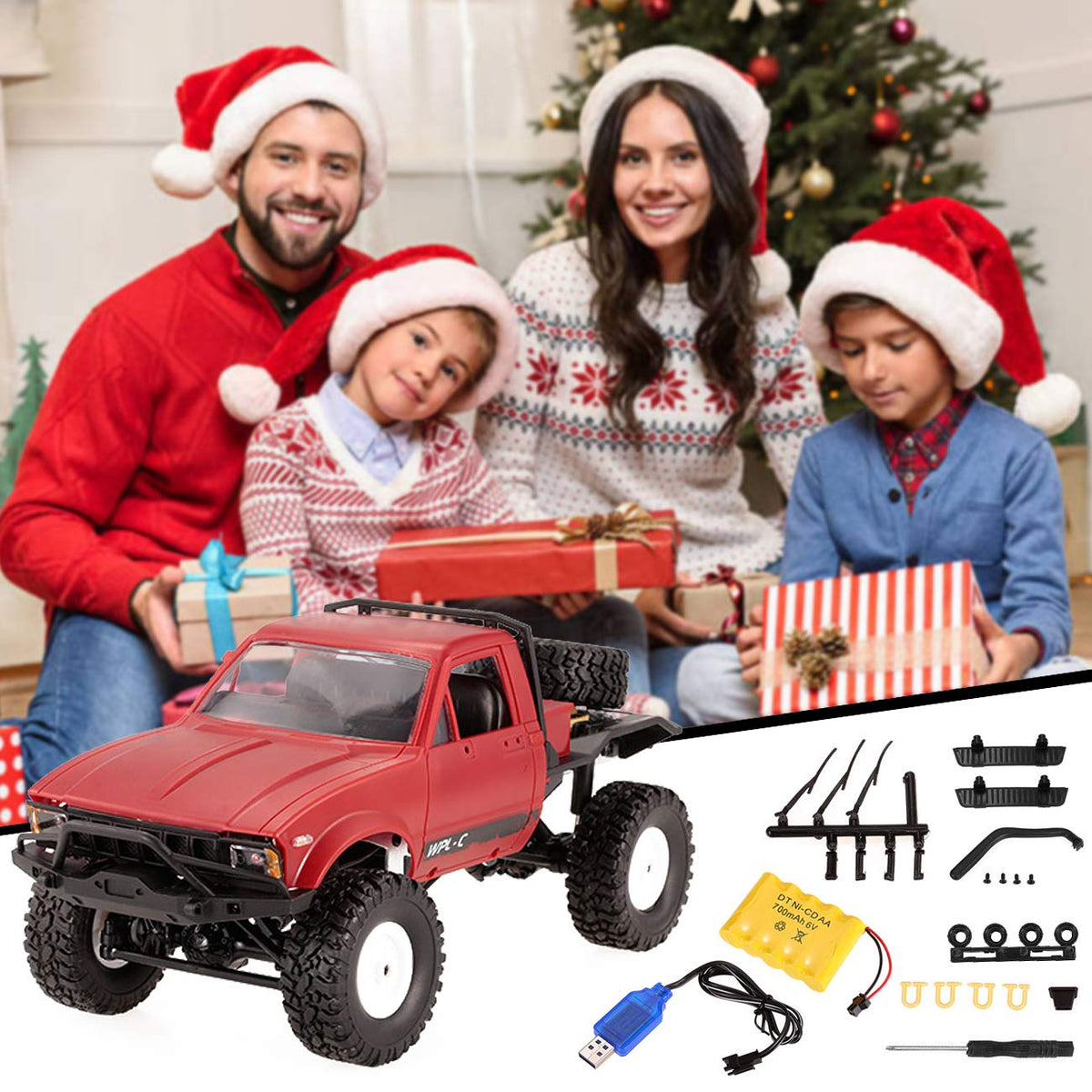 YIKESHU RC Crawler off-road ride across sand, mud, and gravel