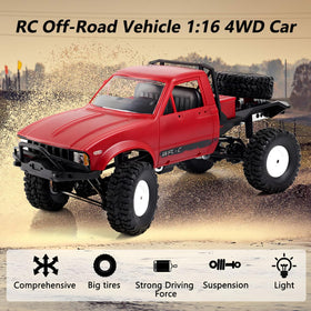 YIKESHU RC Crawler rear view highlighting durable body for tough trails