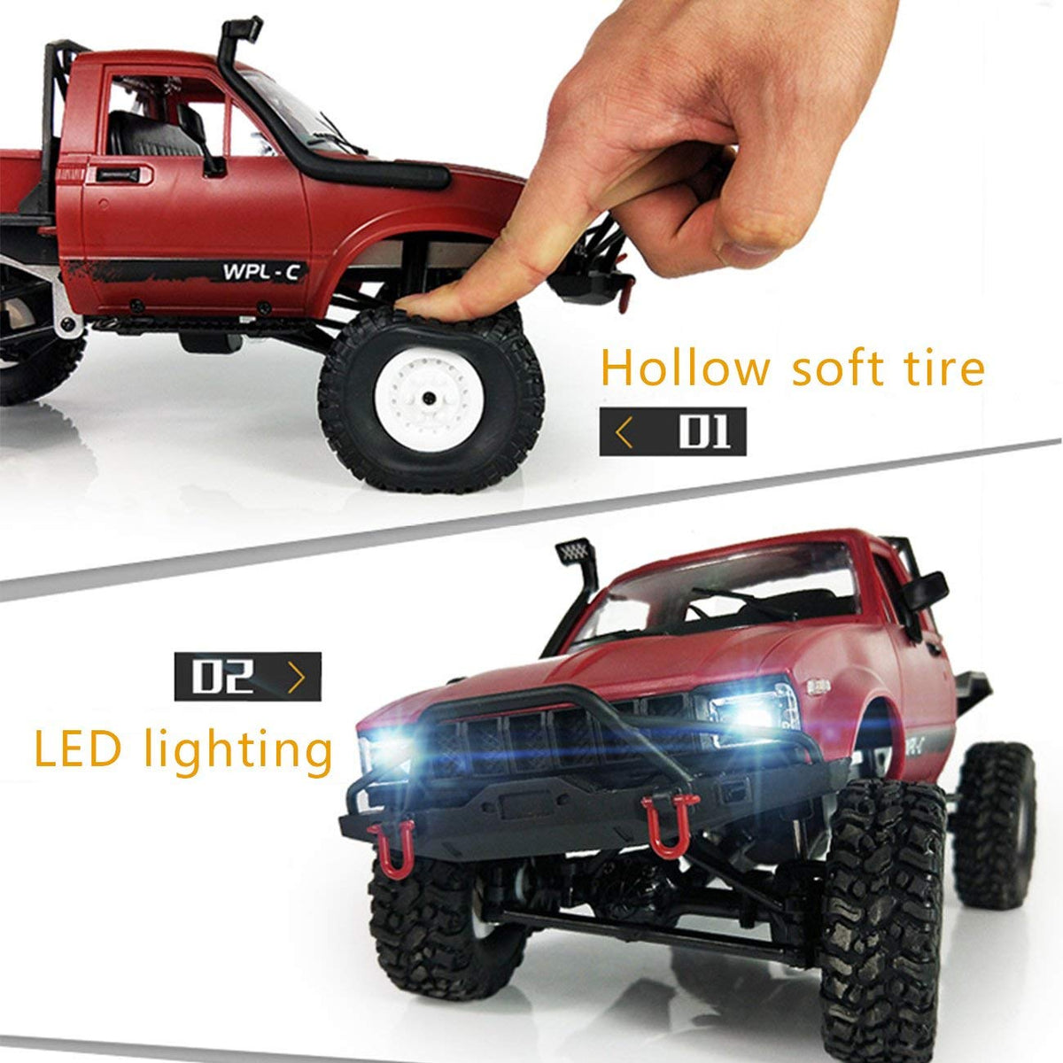 YIKESHU RC Crawler side shot emphasizing 1:16 scale realism for hobbyists