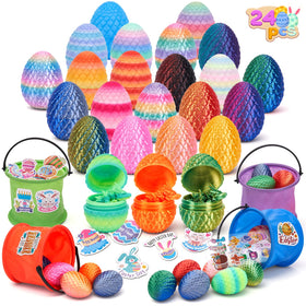YILCER dragon eggs Easter kit packaging, showcasing 24 prefilled dragon eggs for creative gifting