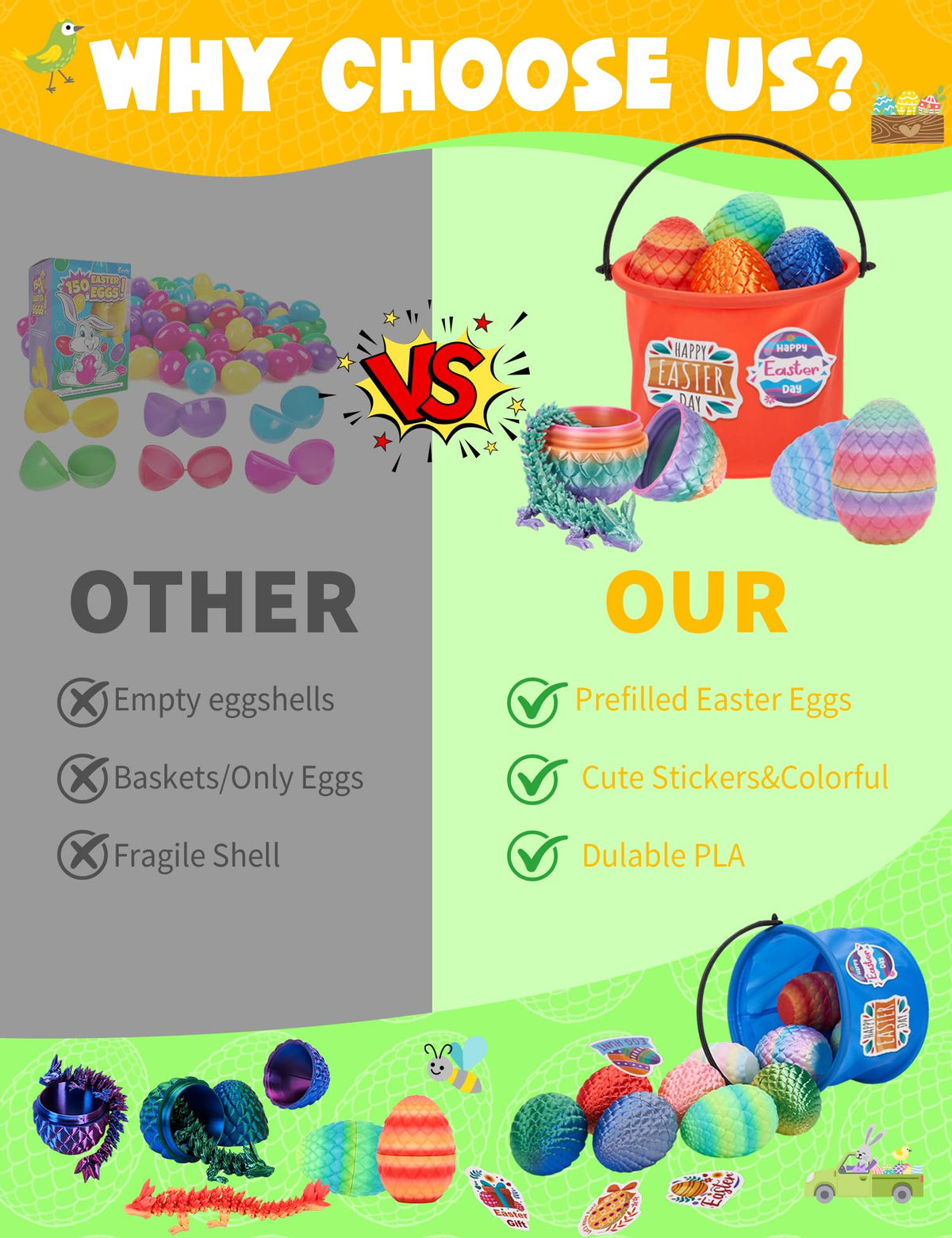 YILCER reusable baskets support year-round gifting and storage use