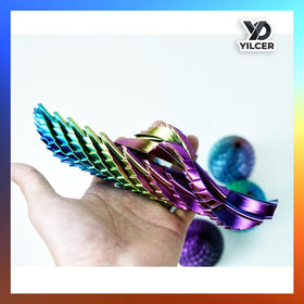 YILCER Twisty Fidget Egg 3D-printed detail emphasizing spiral engineering