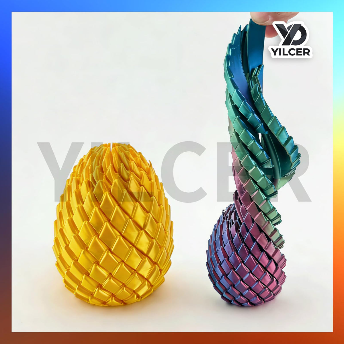 YILCER Twisty Fidget Egg colorful model for concentration breaks