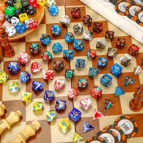 Yilloog D20 and D12 dice with clear printing