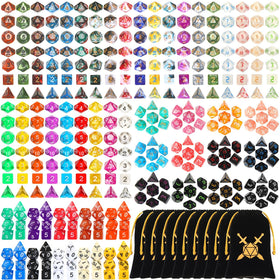 Yilloog multi-color dice bulk set ideal for RPG sessions