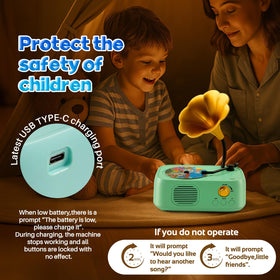 yimido Kids Phonograph Toy features bright, appealing colors for attention