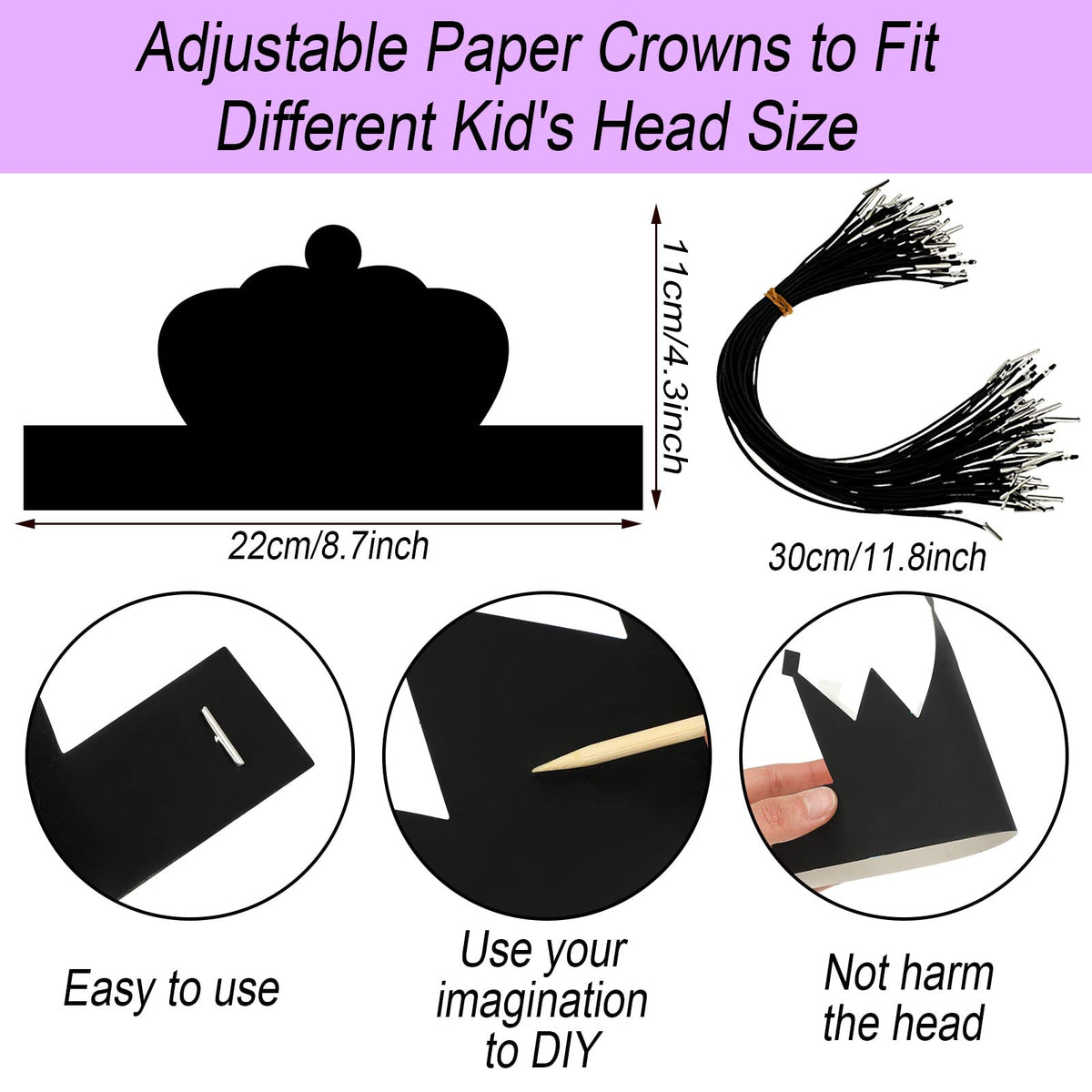 Yinder elastic bands provide secure fit for comfortable crown wear.
