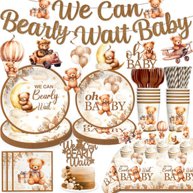 Yingoto Bearly banner decoration adds festive charm to baby shower.