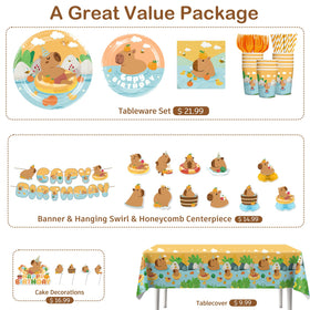 Yingoto capybara cupcake toppers decorate treats with charm