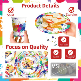 Yingoto cupcake toppers decorate treats for a creative kids' party.