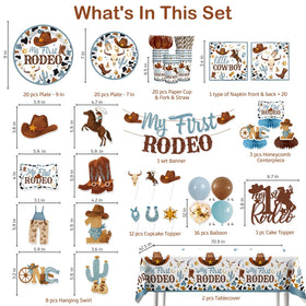 Yingoto rodeo centerpieces create table focal points for cohesive decor.