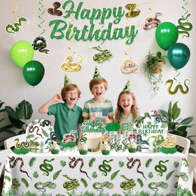 Yingoto snake balloons add color and whimsy for outdoor reptile party vibes