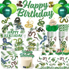Yingoto snake party banner creates a bold jungle backdrop for photo-worthy moments