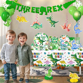 Yingoto Three Rex cups and napkins with cohesive dinosaur theme.