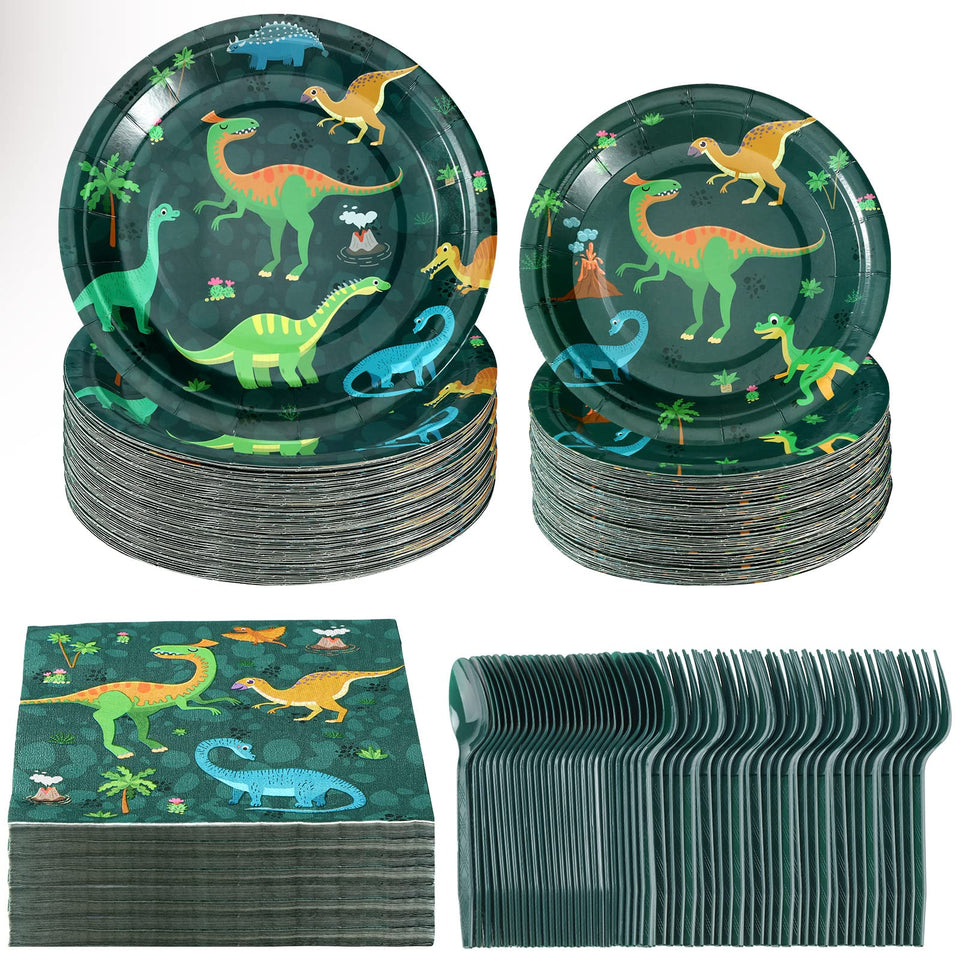 Yingzhao Three Rex 7-inch plates for snacks at a dinosaur party, sturdy and practical.