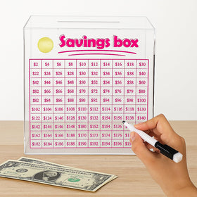 Yinkin 10k Smash Box grid closeup shows progress markers for the savings challenge.