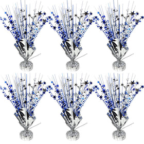 YinNorth blue and silver star centerpiece for elegant table decor.