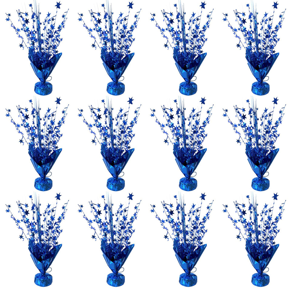 YinNorth blue foil spray centerpiece star collection adds festive sparkle to tables.