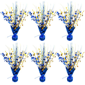 YinNorth blue and gold star foil spray centerpiece pack adds festive sparkle for parties.