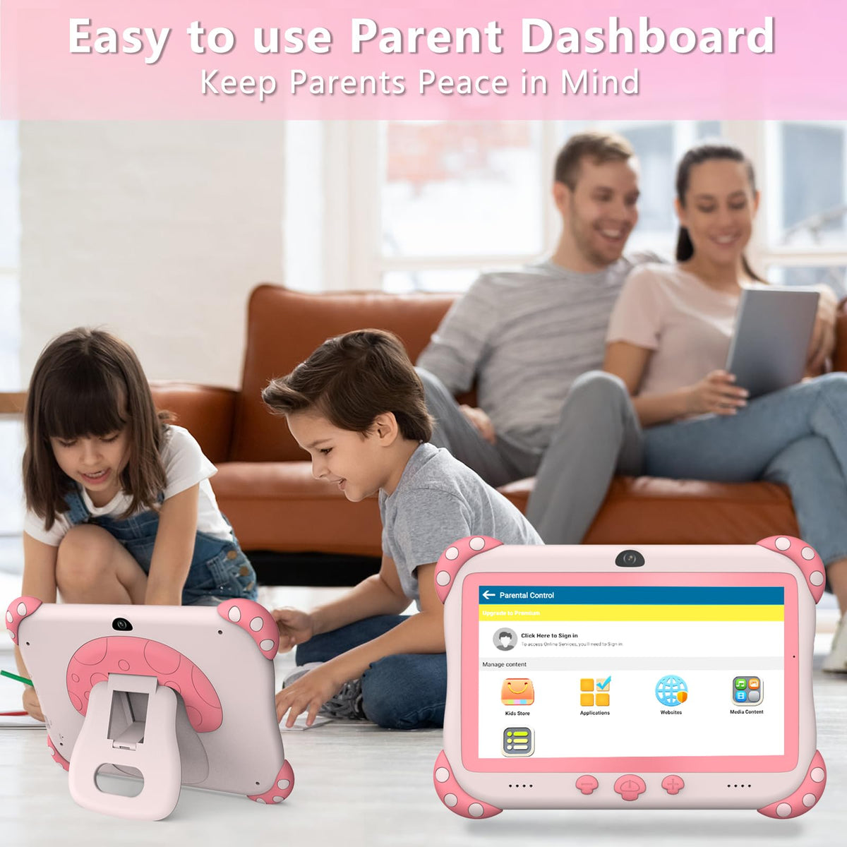 YINOCHE Kids Tablet 7 inch expandable storage for growing libraries