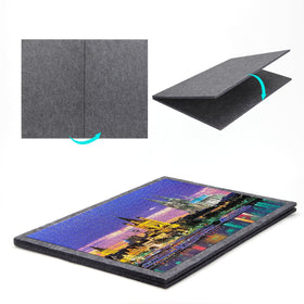 YINSHCO felt puzzle mat in use for focused, mess-free puzzle sessions