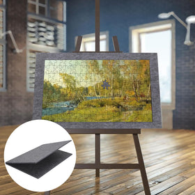 YINSHCO foldaway puzzle board folded for compact storage and travel