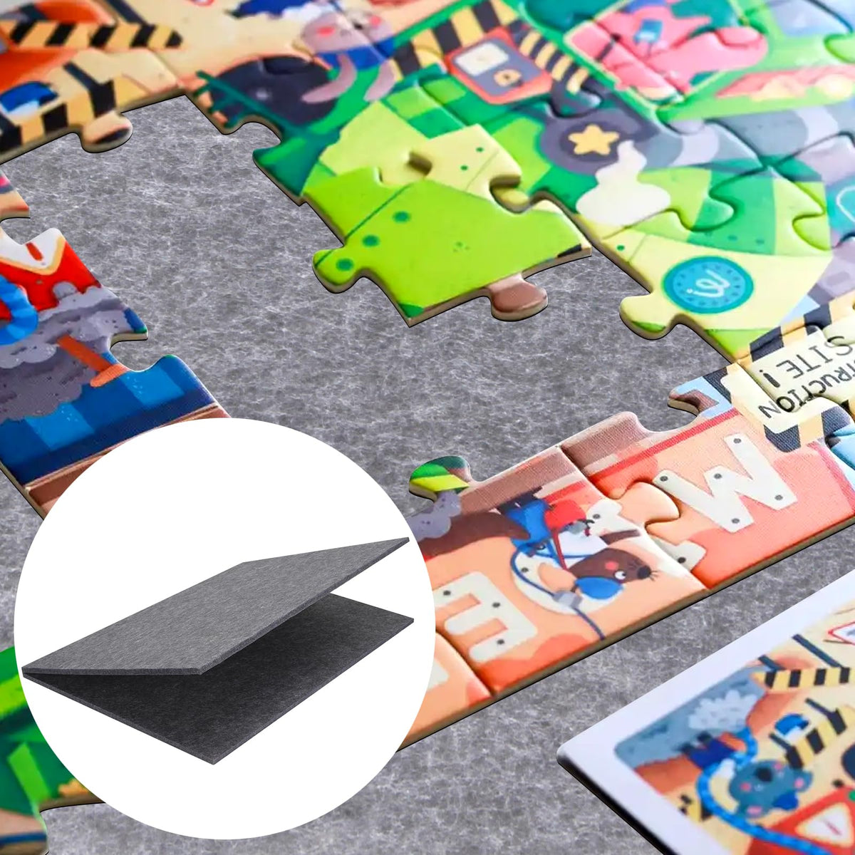 YINSHCO portable puzzle pad on table for easy access anywhere