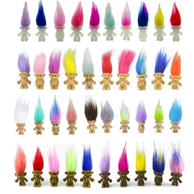 Yintlilocn luminous troll dolls 40pc pack for crafts and party decorations.
