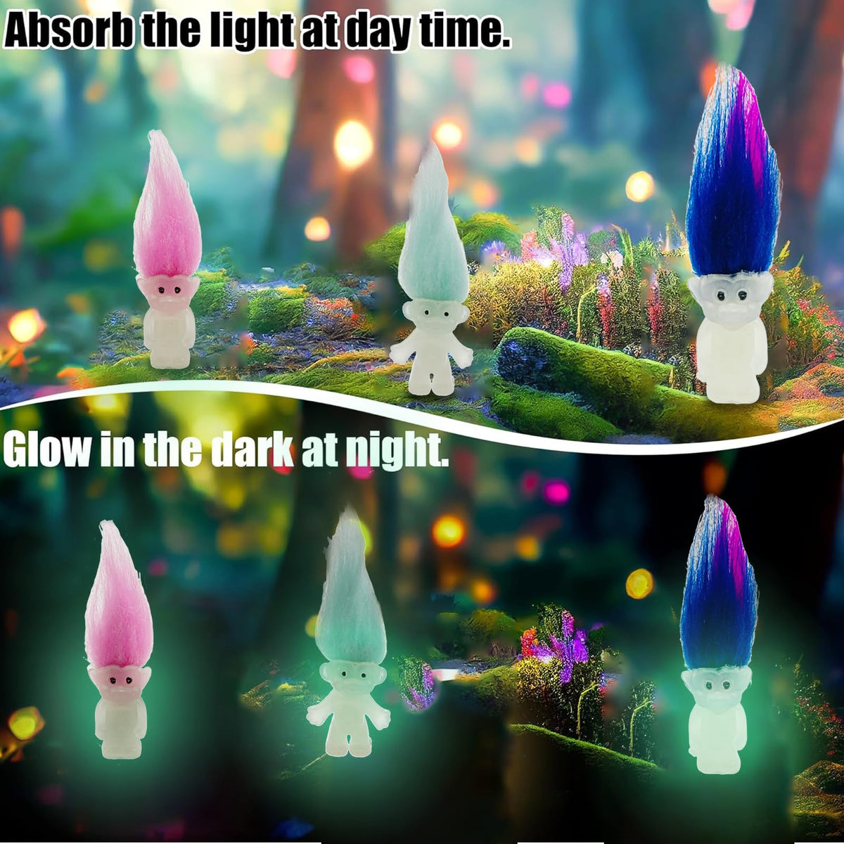 Yintlilocn luminous troll dolls PVC material with safety certifications for worry-free purchases.